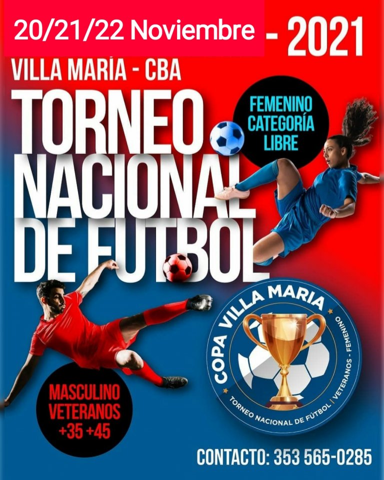 Alpasport Copa Villa Maria Juga La Copa De Noviembre Torneo Nacional De Futbol De Senior Y Femenino