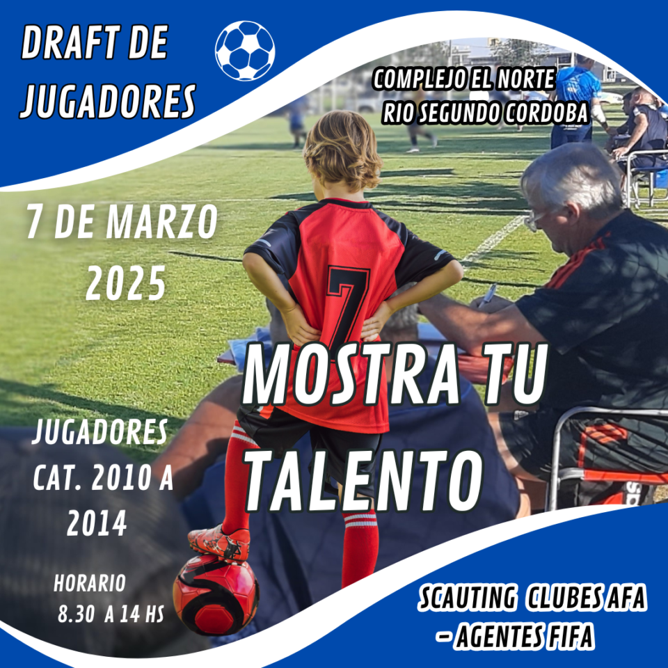 PRUEBA DE JUGADORES FUTBOL: Mostra Tu Talento en el «DRAFT de ALPASPORT» de Marzo..