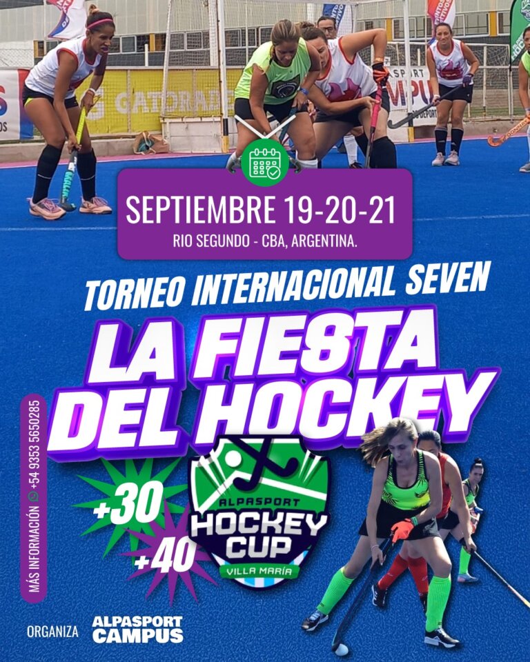 El 6° Torneo Internacional  Seven  ALPASPORT HOCKEY CUP, se juega en Septiembre en Rio 2 , provincia de Cordoba…