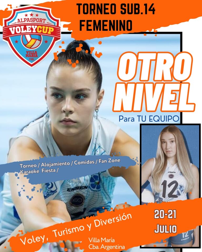 Torneo Sub.14 ALPASPORT VOLEY CUP.!! en Julio las Vacaciones del Voley se viven en Villa Maria…