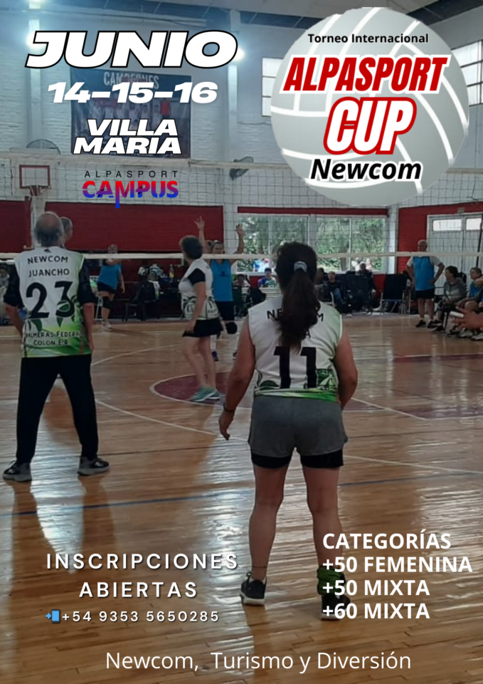 2 TORNEO NACIONAL DE NEWCOM.!!  ALPASPORT CUP en Villa Maria, Cba los dias 14,15 y 16 de Junio…..